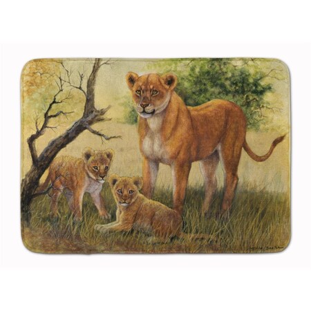 Carolines Treasures Lion and Cubs by Daphne Baxter Machine Washable Memory Foam Mat BDBA0307RUG